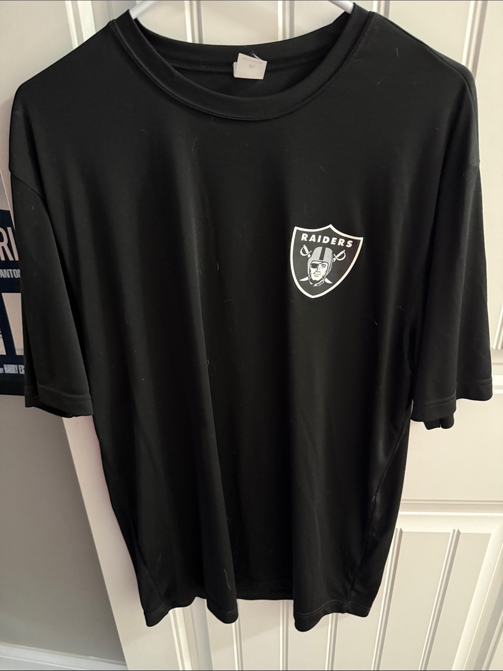Black Raiders Short-Sleeve Jersey with Chest Shield Logo